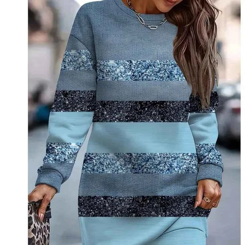 Robe Longue Femme Élégante à Manches Longues