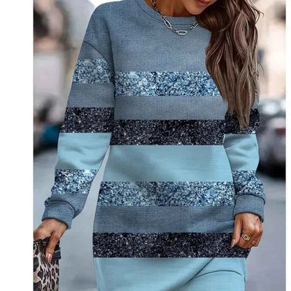 Robe Longue Femme Élégante à Manches Longues