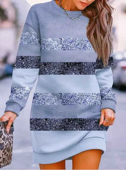 Robe Longue Femme Élégante à Manches Longues