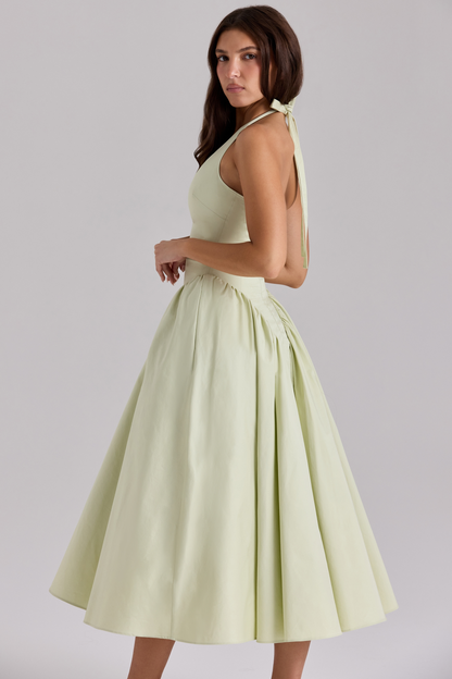Robe Midi Femme Chic Élégante Halter 2