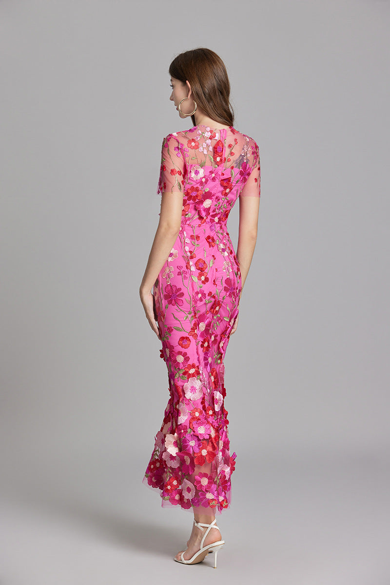 Robe longue à imprimé floral élégant. - 6