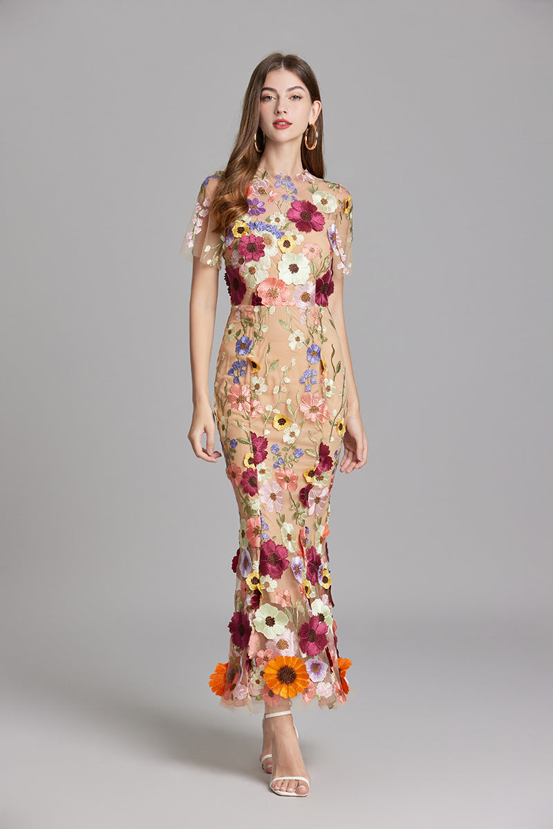 Robe longue à imprimé floral élégant. - 8
