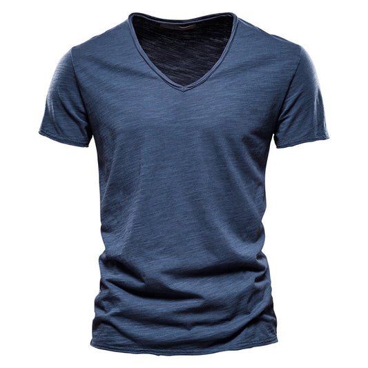 Koszulka męska V-neck z bawełny Roberto Russo