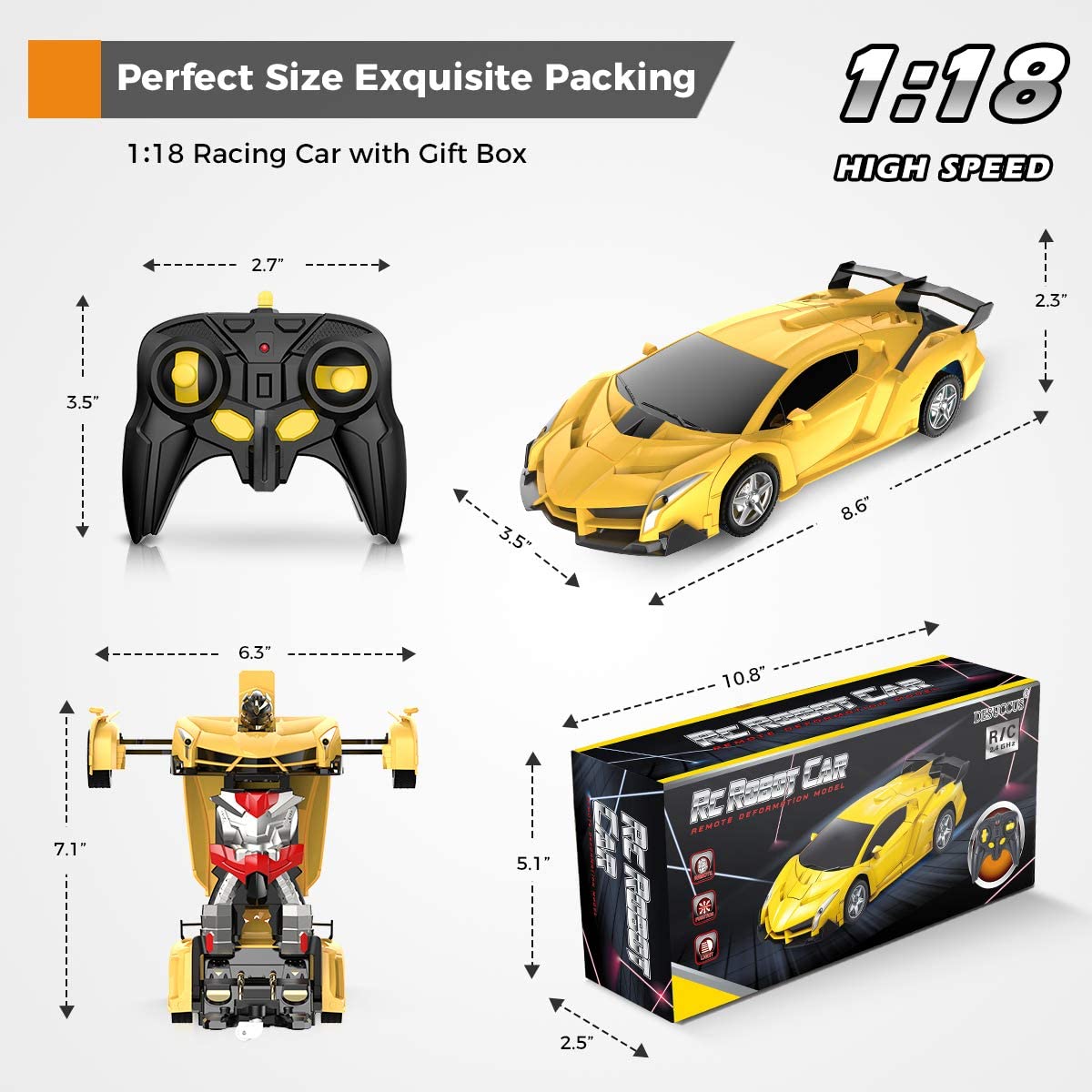 Robot RC Autos | Fernsteuerung | Verwandelbar | RoboRacer