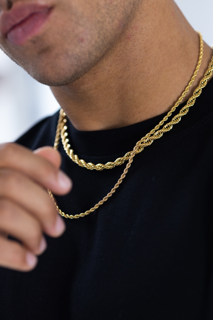 Rope Chain 3mm (Guld)