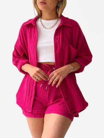Damski Casual Zestaw Dwuczęściowy | Letni