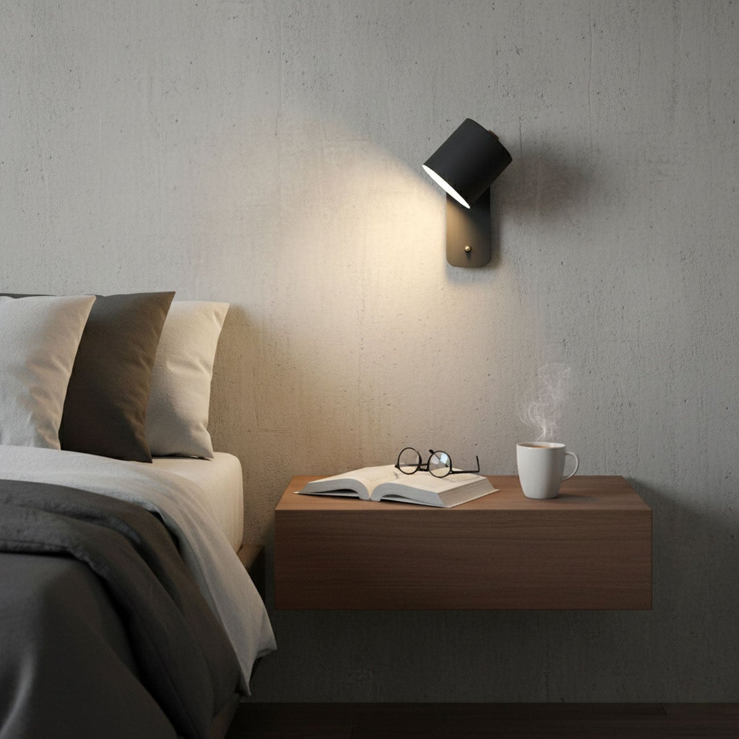Giro Legno | Draaibare Cilinder Wandlamp – 350° Verstelbaar – Metaal & Hout