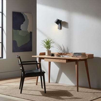 Giro Legno | Draaibare Cilinder Wandlamp – 350° Verstelbaar – Metaal & Hout