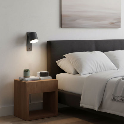 Giro Legno | Draaibare Cilinder Wandlamp – 350° Verstelbaar – Metaal & Hout