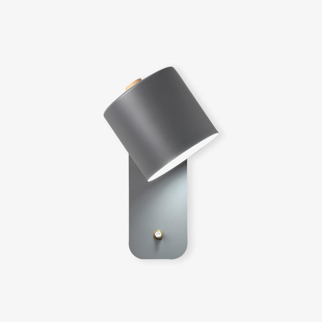 Giro Legno | Draaibare Cilinder Wandlamp – 350° Verstelbaar – Metaal & Hout