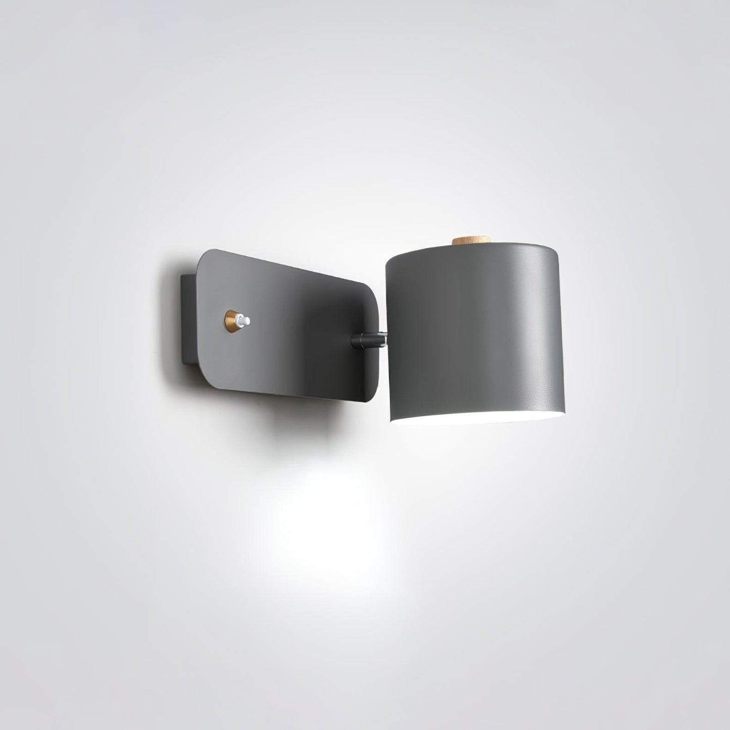 Giro Legno | Draaibare Cilinder Wandlamp – 350° Verstelbaar – Metaal & Hout