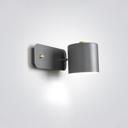 Giro Legno | Draaibare Cilinder Wandlamp – 350° Verstelbaar – Metaal & Hout