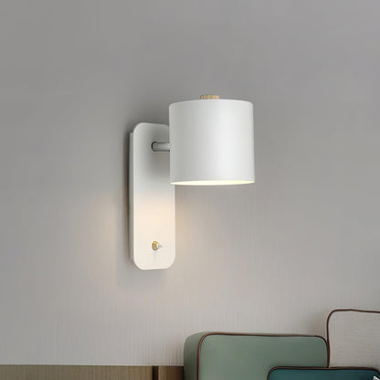 Giro Legno | Draaibare Cilinder Wandlamp – 350° Verstelbaar – Metaal & Hout