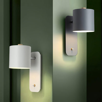 Giro Legno | Draaibare Cilinder Wandlamp – 350° Verstelbaar – Metaal & Hout