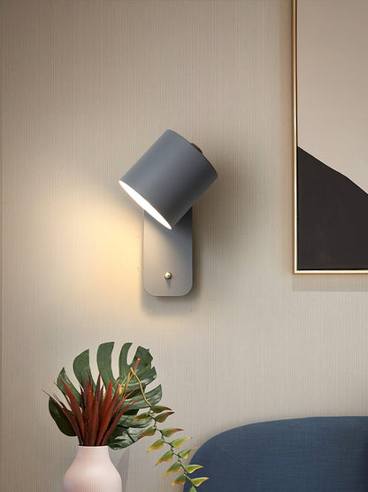 Giro Legno | Draaibare Cilinder Wandlamp – 350° Verstelbaar – Metaal & Hout