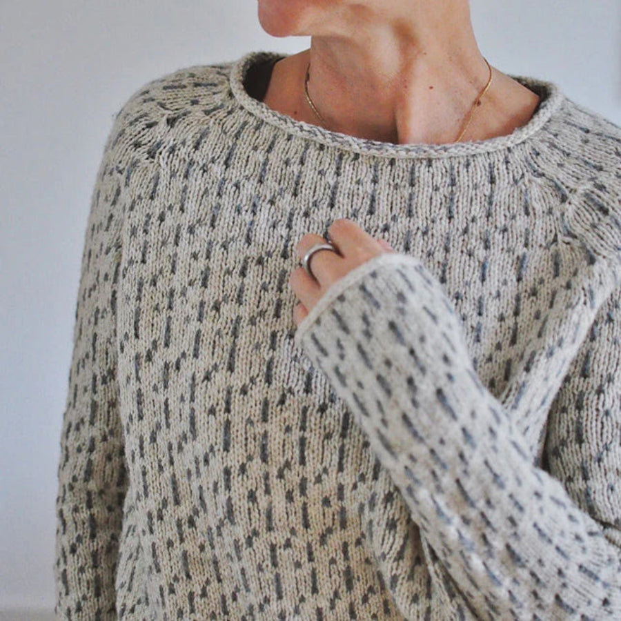 Women’s Knitted Sweater with Boat Neck