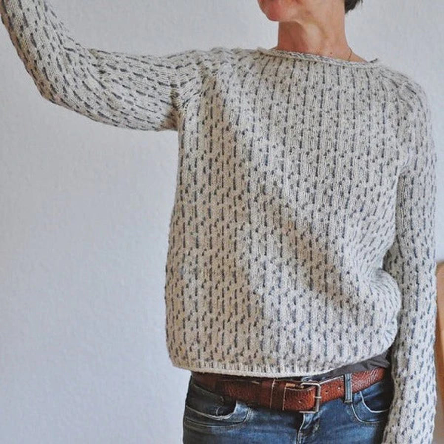 Women’s Knitted Sweater with Boat Neck