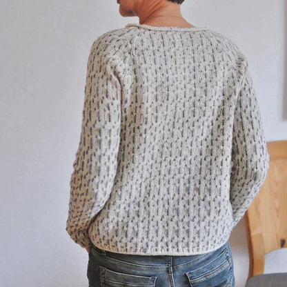 Women’s Knitted Sweater with Boat Neck