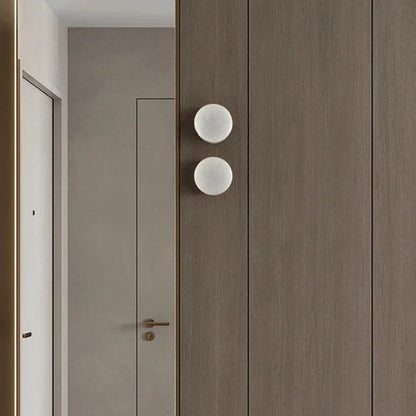 LuxRoyale Luxury Spanish Natural Marble Circular Wall Lamp