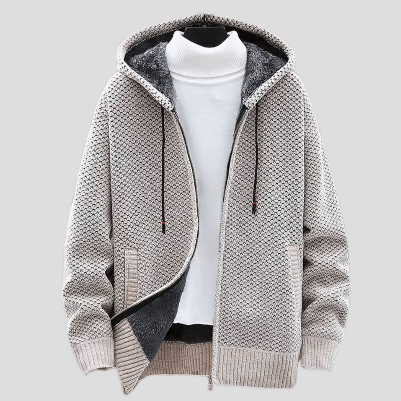 Rowan™ - Vinterhettejakke med Fleecefôr og Strikk