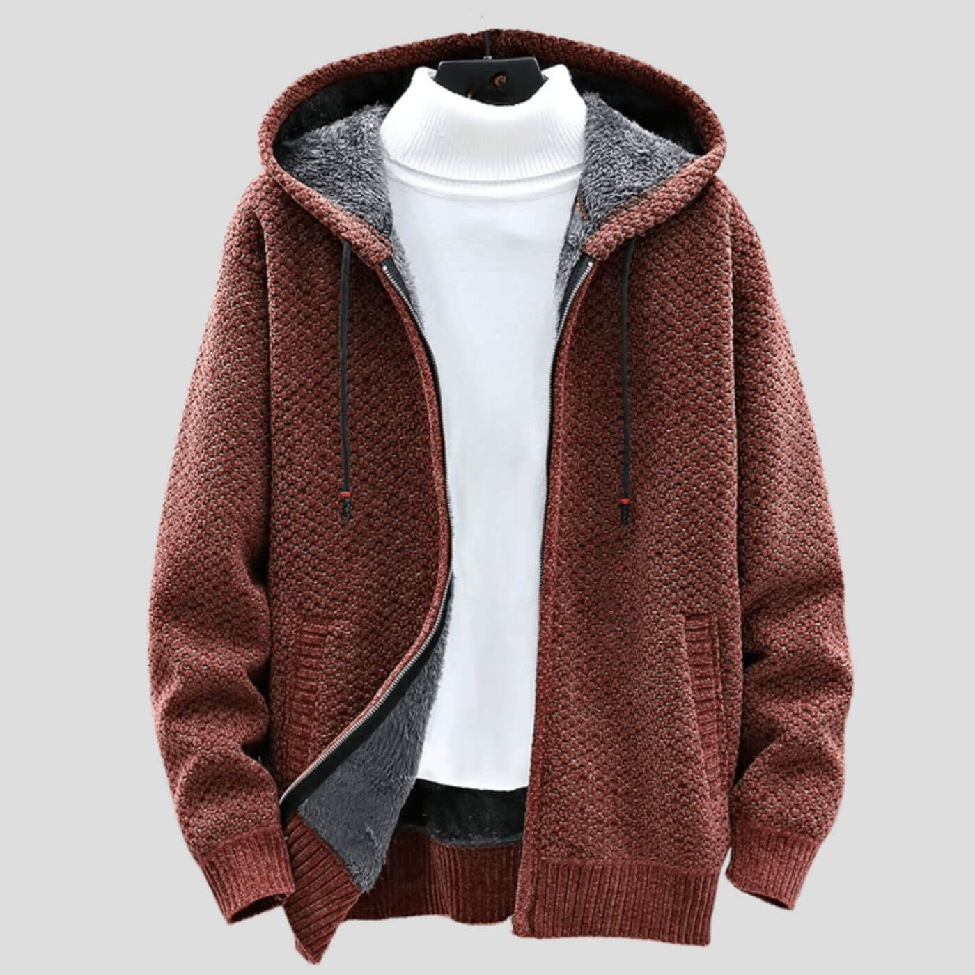 Rowan™ - Vinterhettejakke med Fleecefôr og Strikk