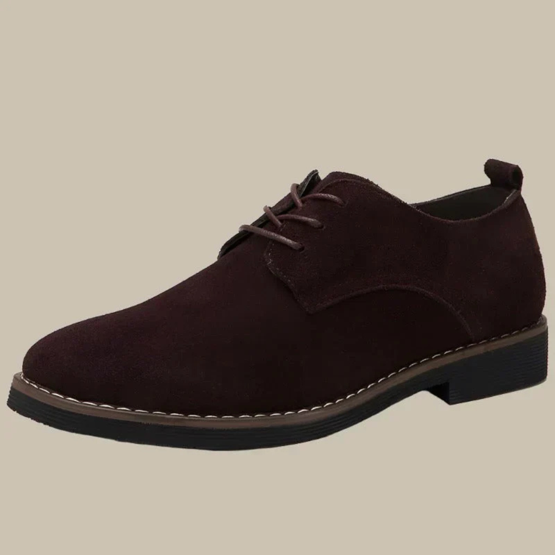 Rowan | Derby Shoes Men Lace-Up Round Toe Contrast Stitching Heel Tab