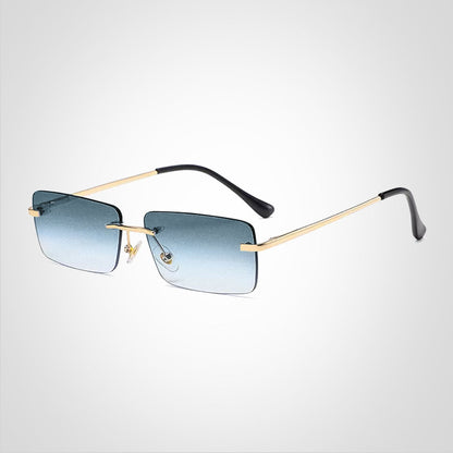 SkyMuse – Lunettes de soleil rectangulaires sans monture au design léger
