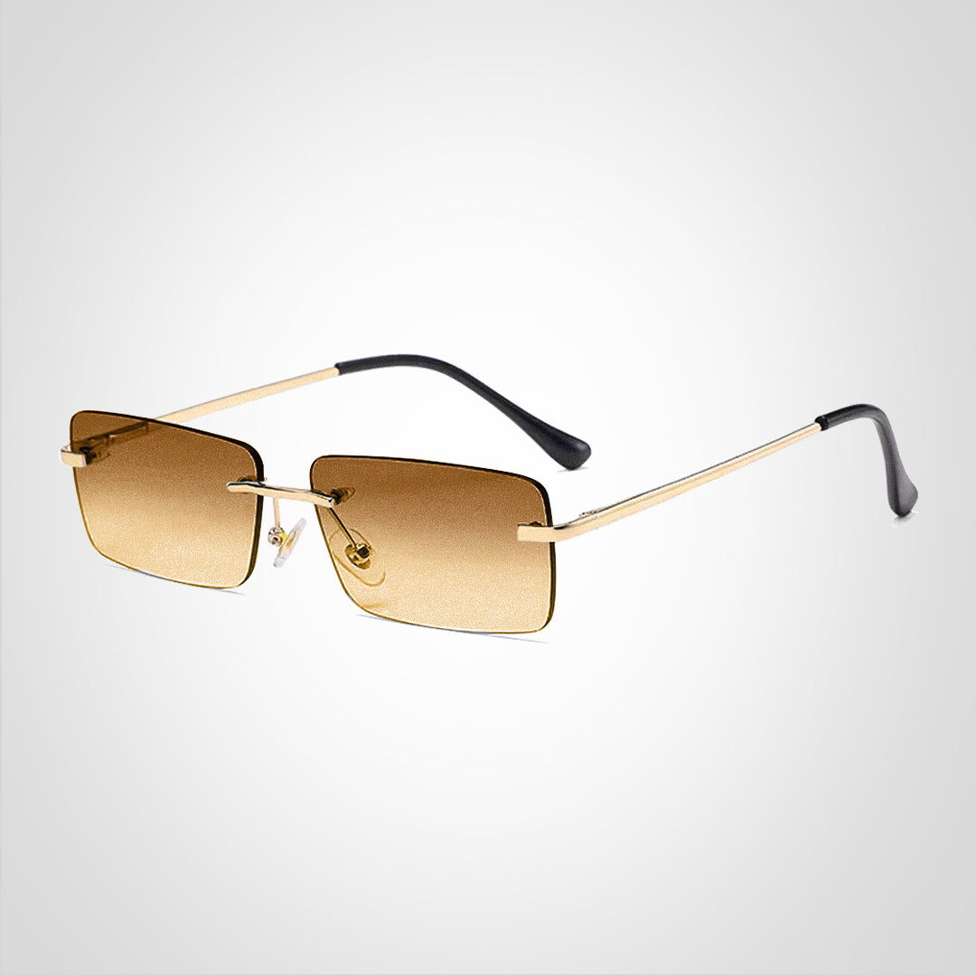 SkyMuse – Lunettes de soleil rectangulaires sans monture au design léger