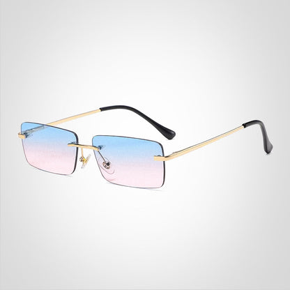 SkyMuse – Lunettes de soleil rectangulaires sans monture au design léger