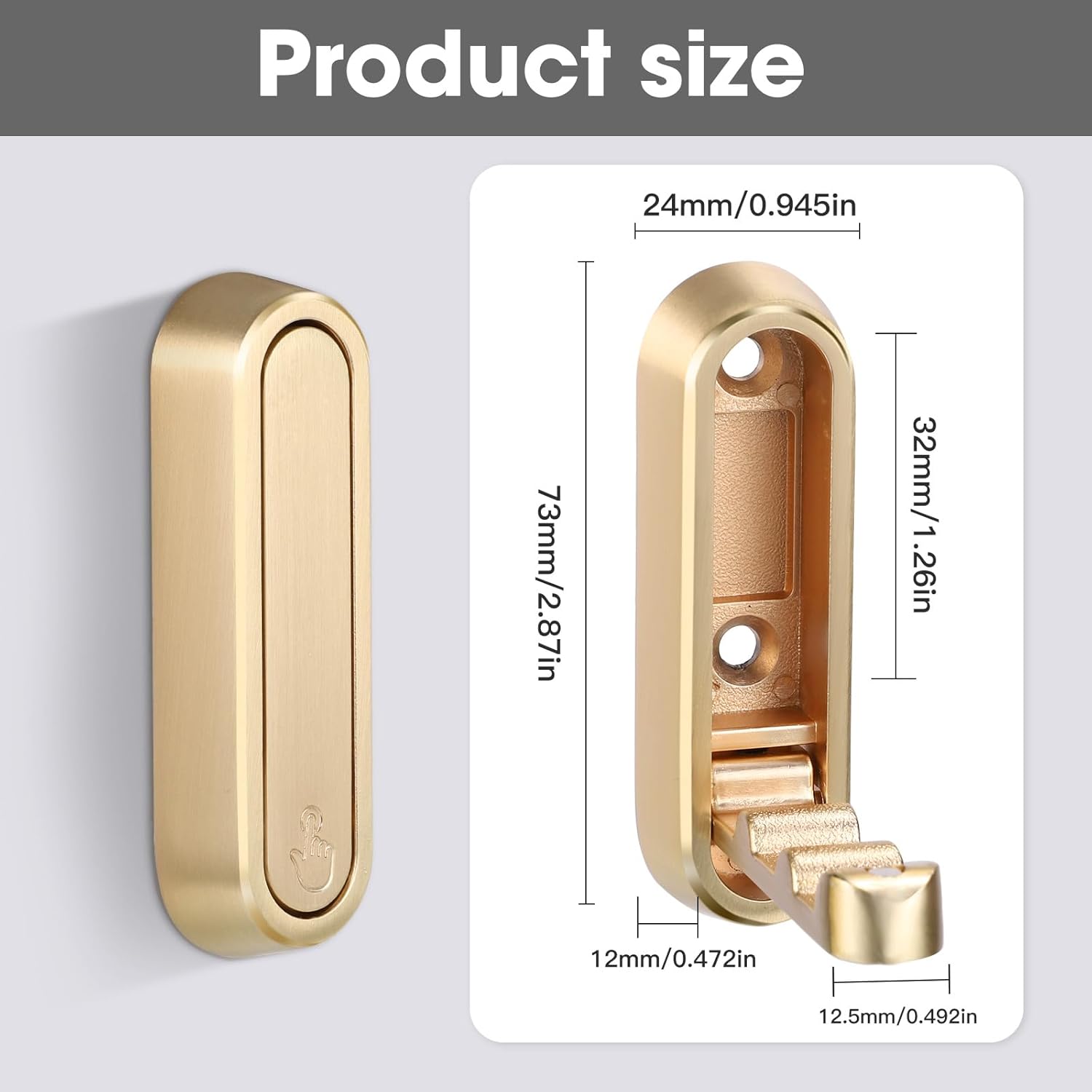 Royallure Foldable Wall Coat Hook - Space-Saving Zinc Alloy Design for Organized Living 2