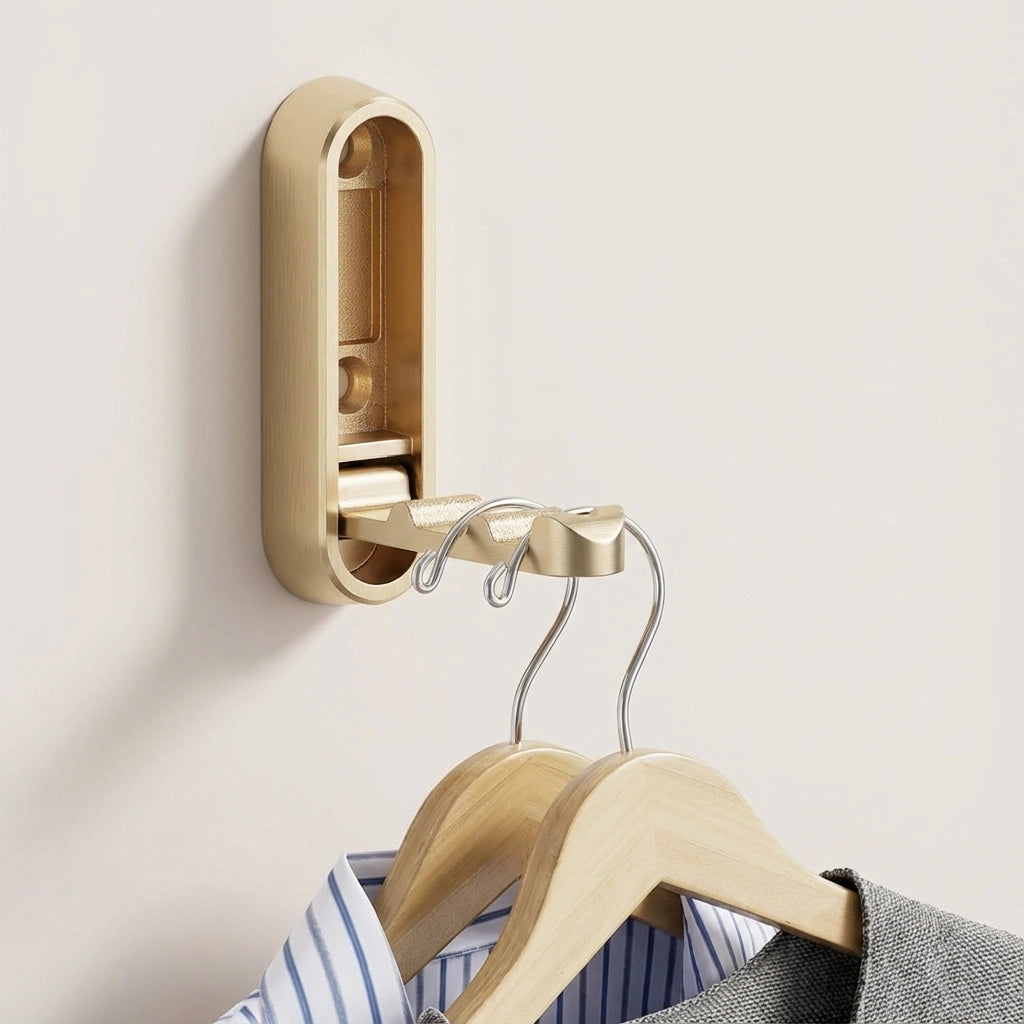 Royallure Foldable Wall Coat Hook - Space-Saving Zinc Alloy Design for Organized Living 5