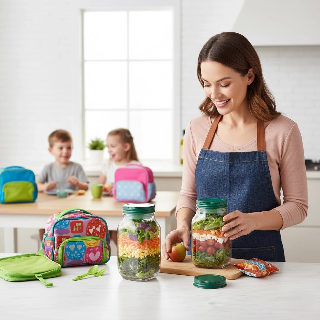 Royallure Salad Shaker Jar with Built-In Dressing Cup for Fresh On-the-Go Meals 4