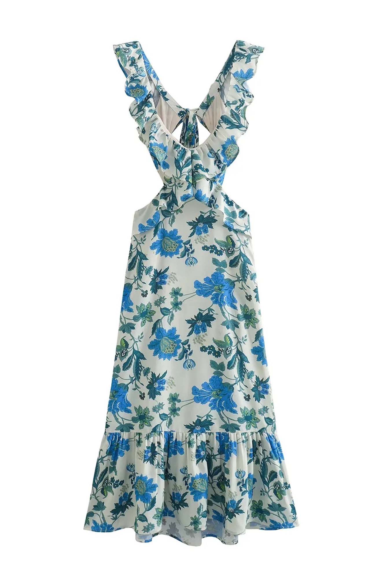 Jamie | Floral Elegant Ruffle Maxi Dress