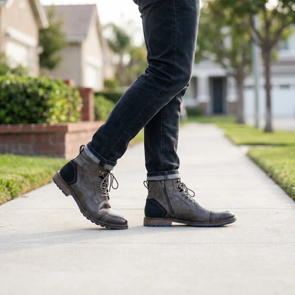 Ruggden - Lace-Up Ankle Boot For Men  Everyday Casual Wear