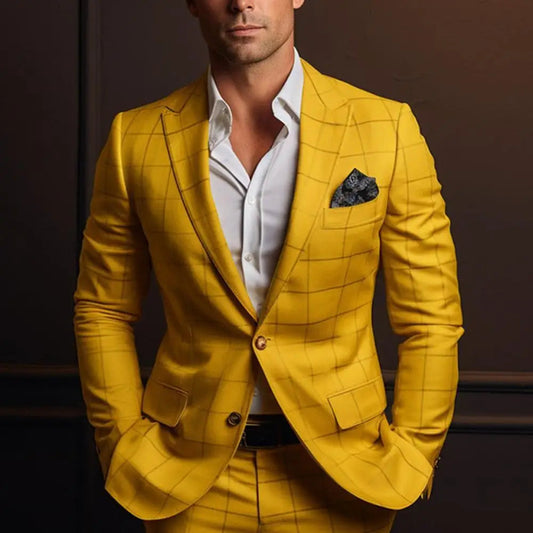 Jordan – Costume Homme Deux Pièces Blazer à Col Cranté & Pantalon Slim