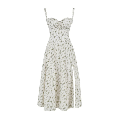 Ryan | Women Slip Dress Sweetheart Neck Spaghetti Straps Side Slit Front Tie
