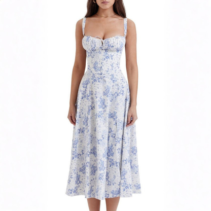 Ryan | Women Slip Dress Sweetheart Neck Spaghetti Straps Side Slit Front Tie