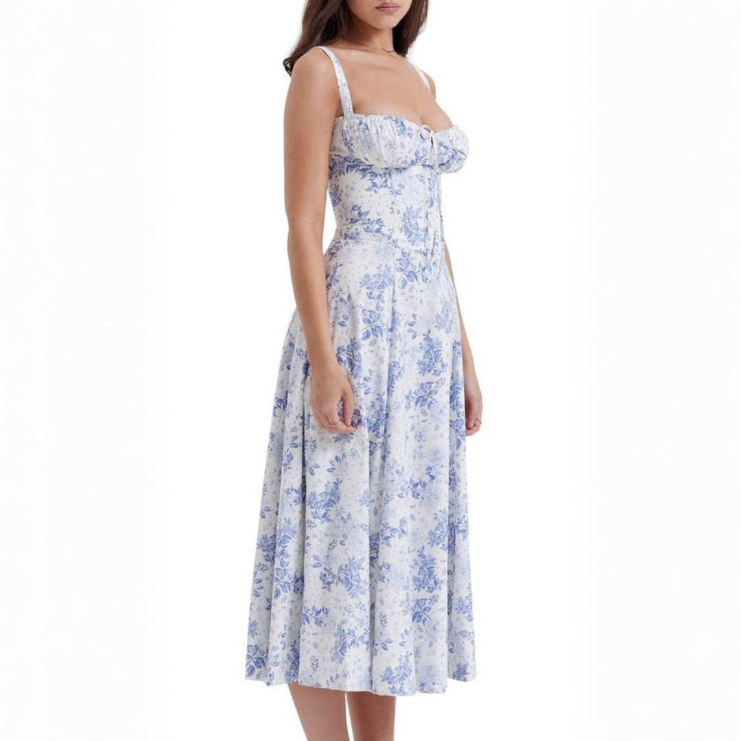 Ryan | Women Slip Dress Sweetheart Neck Spaghetti Straps Side Slit Front Tie
