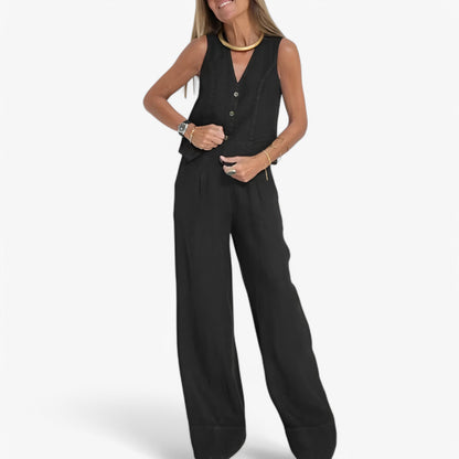 Lina | Ærmeløs vest (med gratis koordinerede bukser) - - women's fashion - {{ product_tags }