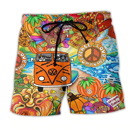 Short de bain homme à motifs avec ceinture ajustable