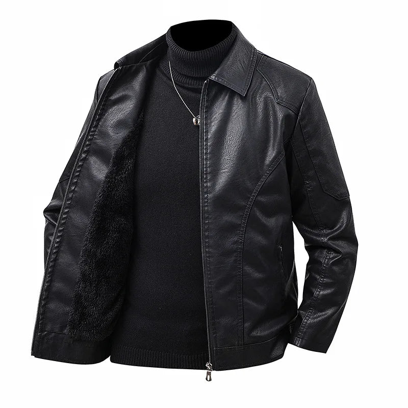Enzo | Nowoczesna skórzana kurtka slim-fit
