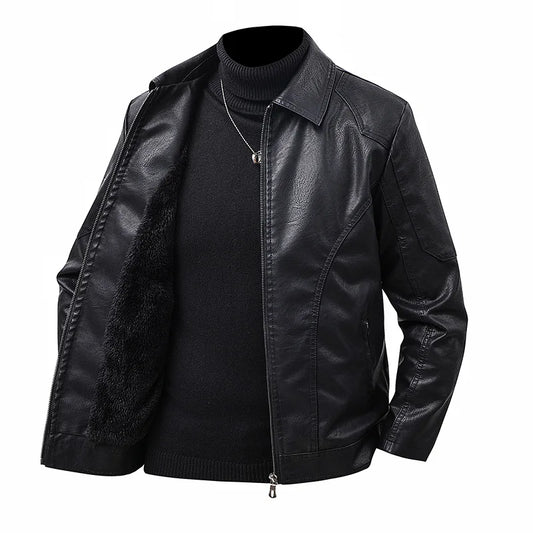 Enzo | Nowoczesna skórzana kurtka slim-fit