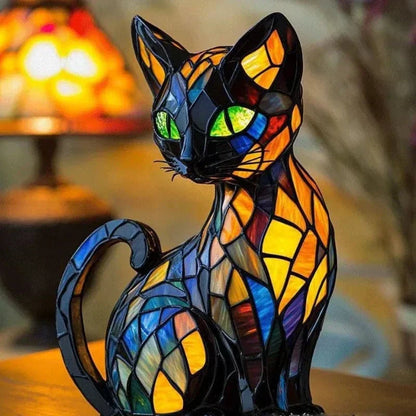 Smaragdna mačka lampa
