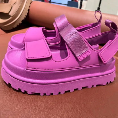 2024 Female Flat Sandals Women Ankle Boots Ladies Thick Platform High Heel Shoes Ladies Luxury Designer Slippers Women Boots
