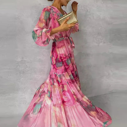 Elegant Floral Handmade Dress