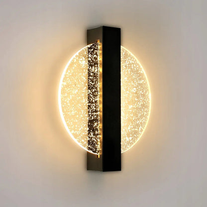 LumaLeaf Rundes Wandpaneel – Moderne LED-Wandleuchte mit silbernem Blatt & warmem Licht (3500 K)