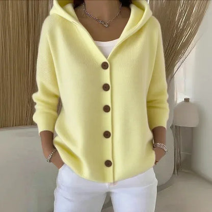 Áine Light Knit Hooded Cardigan