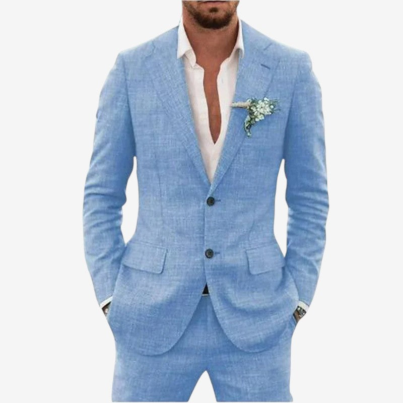 Ensemble blazer et pantalon deux pièces pour homme