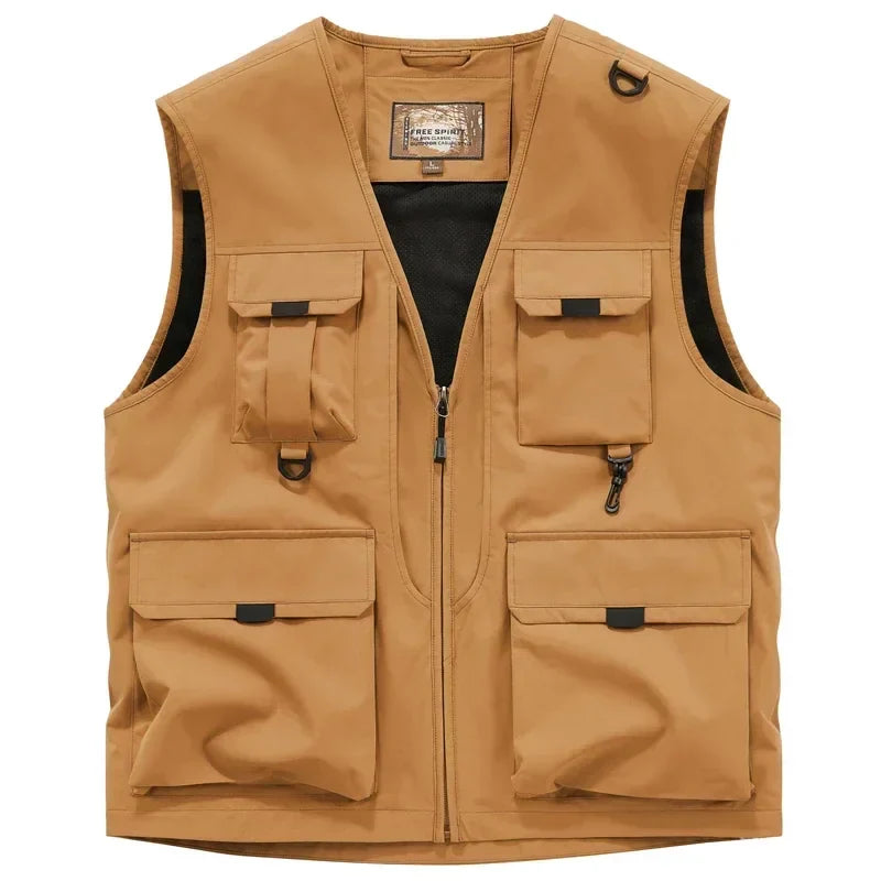 Mason | Multi Pocket Zip Front Utility Vest