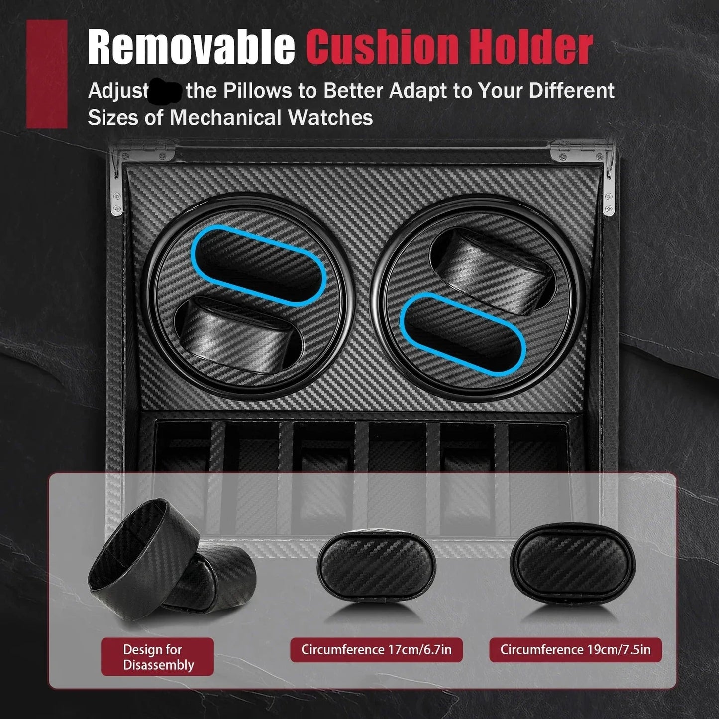 FörvarBillon® Quad - The Only Watch Winder with Ultra Silent (<5dB) Bi-Directional Japanese Motors | Designed by JesseVance Milan
